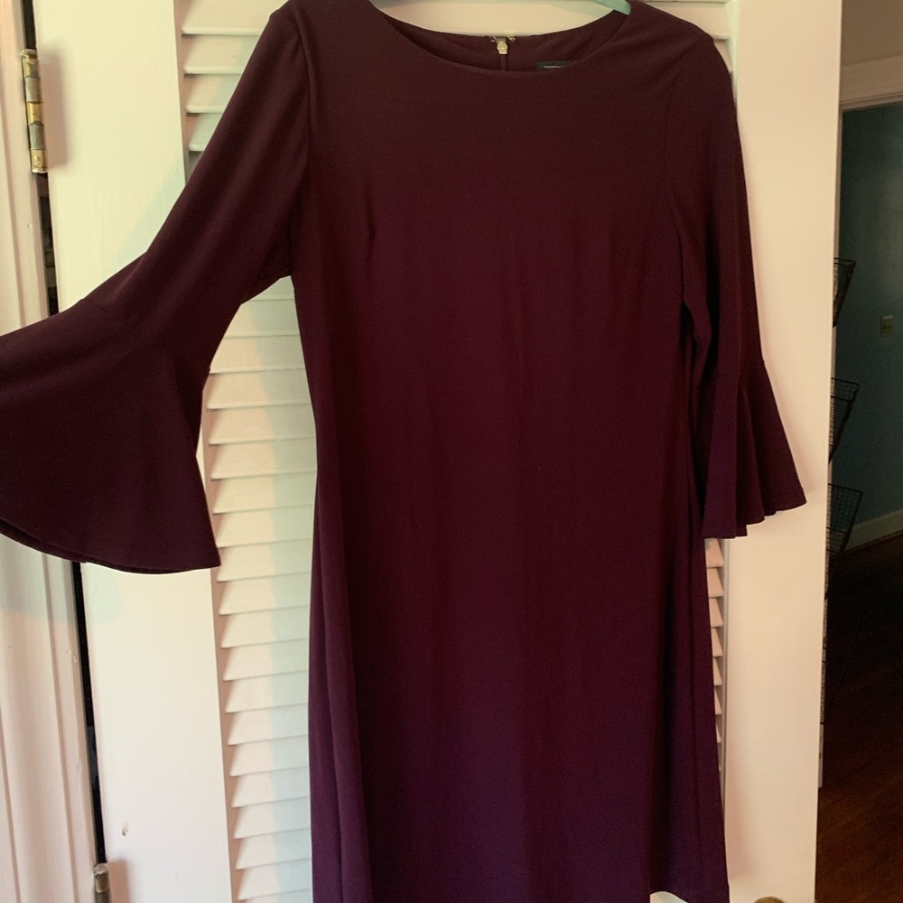 Plum Tommy Hilfiger Dress with bell sleeve